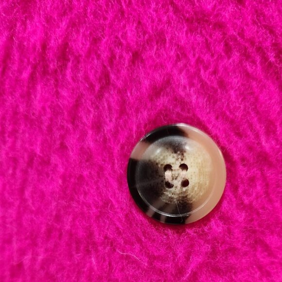 💥UBER GORGE!💥Tailored Double-Breasted Brushed Wool Blend Coat in Fuchsia Pink - Picture 11 of 15